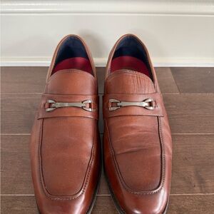 Stacy Adams Chestnut Leather Slip-Ons